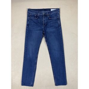 Rag & Bone Jeans Mens 33 Blue Straight Button Fly Casual‎ Workwear Denim Adult